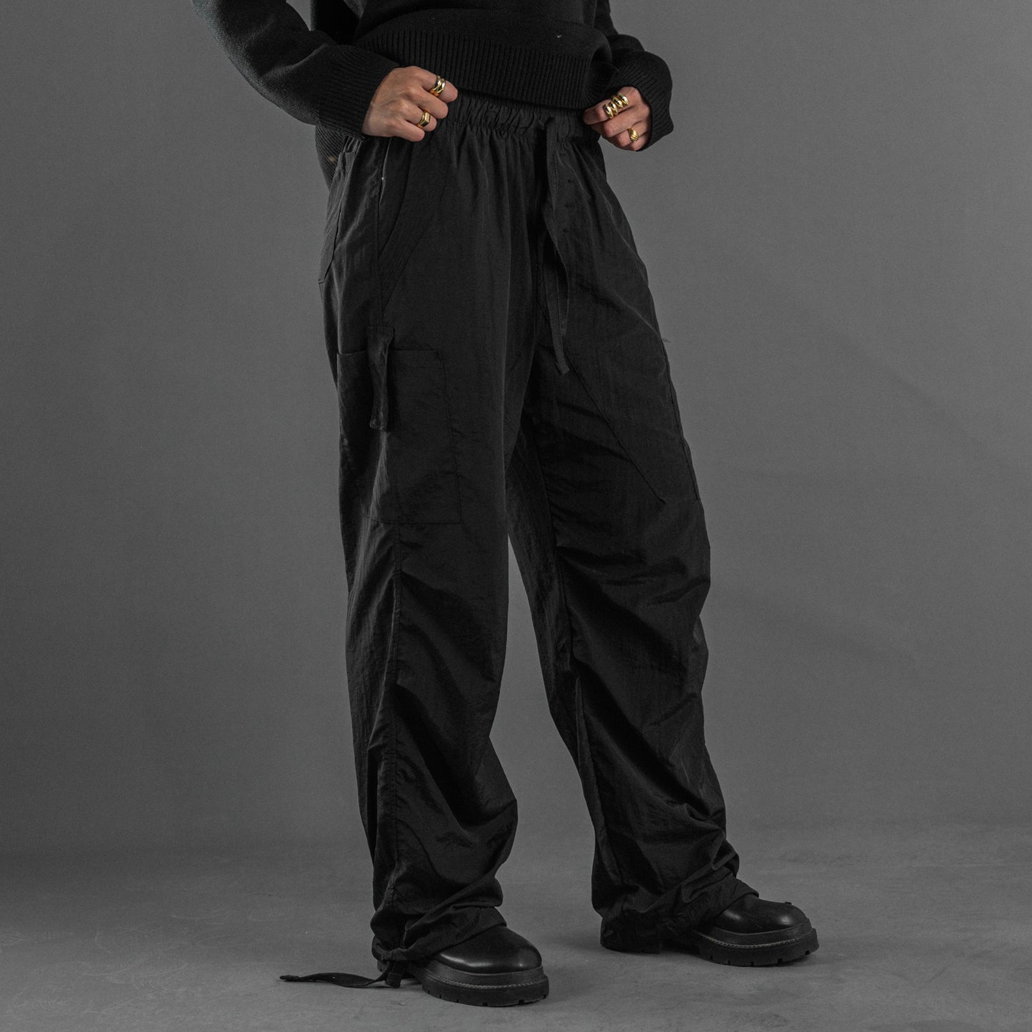 Black Parachute Pants