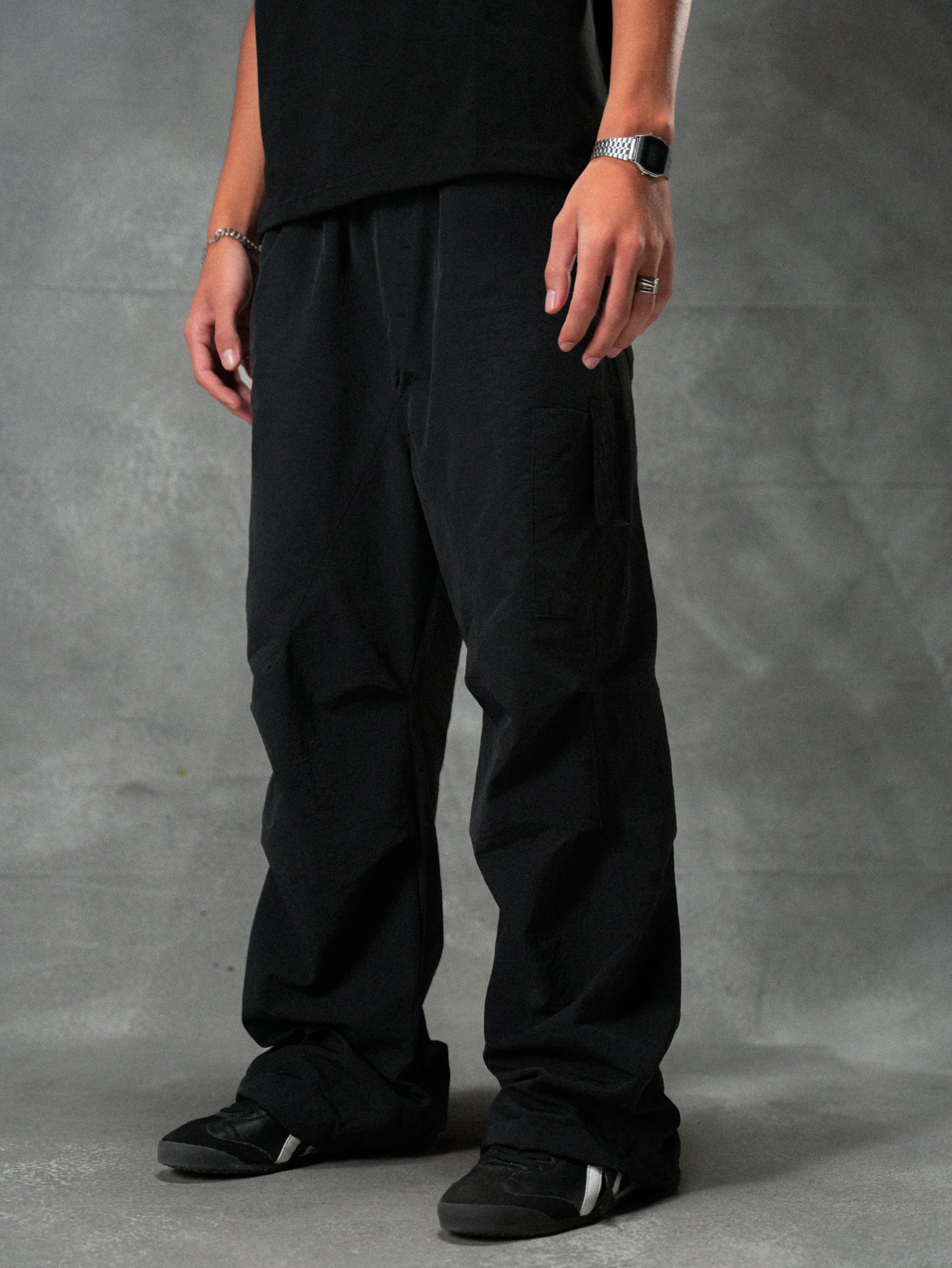 Black Parachute Pants